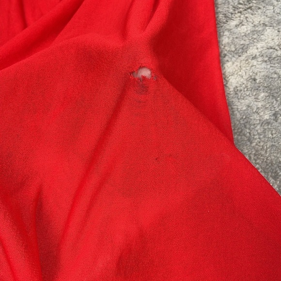 Proenza Schouler Paula Draped Jersey Turtleneck Maxi Dress Red Sheer Sz 12 - Picture 15 of 17